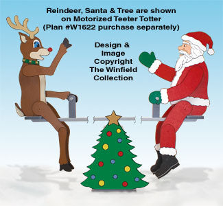 Teetering Santa and Reindeer Pattern - The Winfield Collection