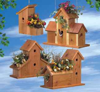 Cedar Birdhouse Planters Wood Plan