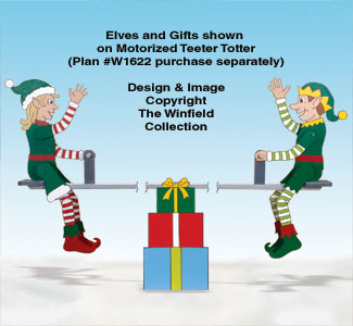 Teetering Elves Wood Pattern - The Winfield Collection