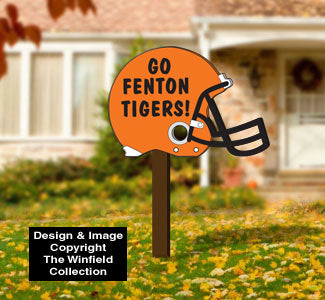 Large Football Helmet Sign Pattern - The Winfield Collection