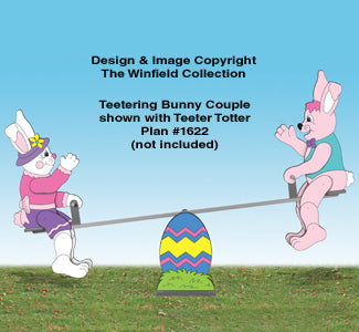 Teetering Bunny Couple Pattern - The Winfield Collection