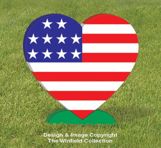 Medium Patriotic Heart Pattern - The Winfield Collection