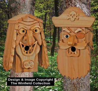Cedar Pirate & Sea Hag Birdhouse Plans - The Winfield Collection