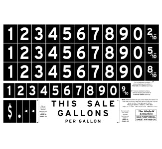 Gas Pump Decal Sheet - The Winfield Collection
