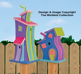 Decorative Whimsical Birdhouses Pattern - The Winfield Collection