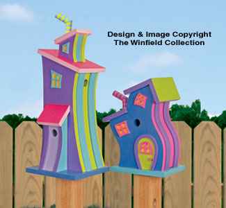 Large Whimsical Birdhouses Pattern Set