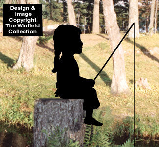 Fishin' Girl Shadow Woodcraft Pattern - The Winfield Collection