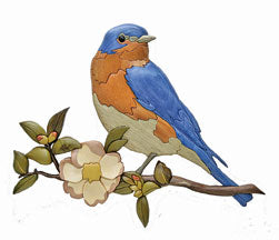 Bluebird and Apple Blossom Intarsia Pattern - The Winfield Collection