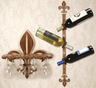 Fleur-de-Lis Wall Wine Set Plan - The Winfield Collection