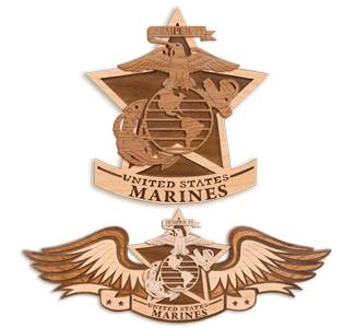 MARINES Insignia Scroll Saw Plaque Pattern Set - The Winfield Collection