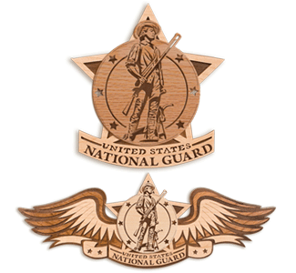 NATIONAL GUARD Insignia Scroll Saw Plaque Pattern Set - The Winfield Collection