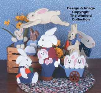 13 Country Rabbits Woodcraft Pattern(F)