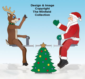 Teetering Santa, Reindeer and Teeter Totter Pattern Set (W1622 & 1626) - The Winfield Collection