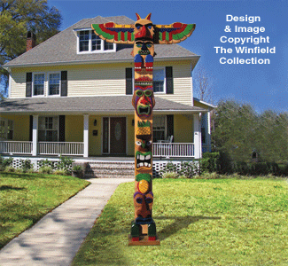 Tiki Totem Pole Woodworking Plans - The Winfield Collection