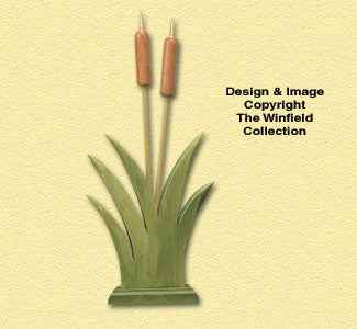 Wooden Cattails Woodcraft Pattern(F)