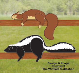 Skunk & Squirrel Rail Pets Pattern - The Winfield Collection