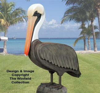 3D Life-Size Pelican Wood Pattern - The Winfield Collection