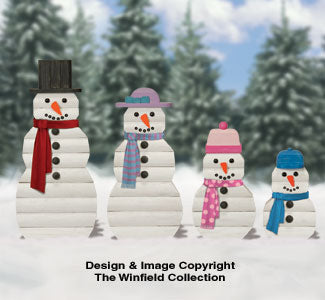 Landscape Timber Snowmen Plans - The Winfield Collection