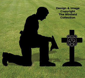 Policeman Prayer Shadow Woodcraft Pattern - The Winfield Collection