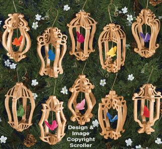 Slotted Butterfly Cage Ornament Patterns - The Winfield Collection