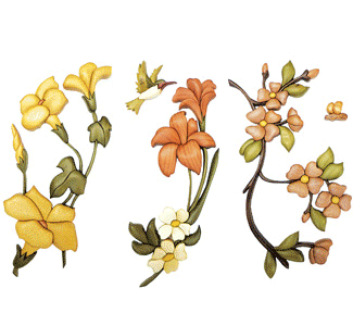 Intarsia Floral Pattern Set #2 - The Winfield Collection