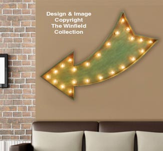 Marquee Curved Arrow Sign Pattern - The Winfield Collection
