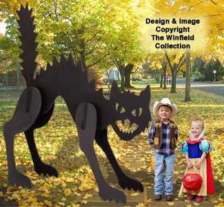 Giant Scary Black Cat Pattern - The Winfield Collection