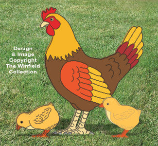 Large Yard Hen & Chicks Pattern - The Winfield Collection