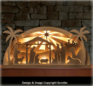 Lighted Arched Nativity Pattern - The Winfield Collection