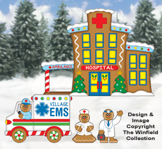 Gingerbread Hospital Pattern - The Winfield Collection