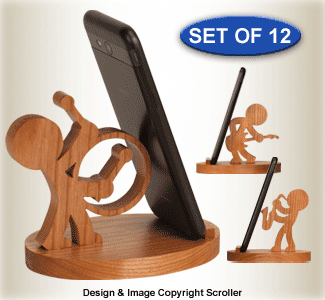 Music Character Cell Phone Stands Pattern Set - Downloadable - The Winfield Collection