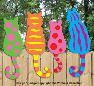Colorful Fence Kitties Pattern - The Winfield Collection