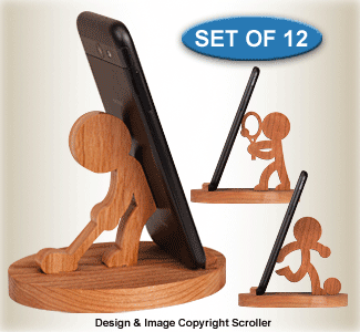 Sports Character Cell Phone Stands Pattern Set - Downloadable - The Winfield Collection