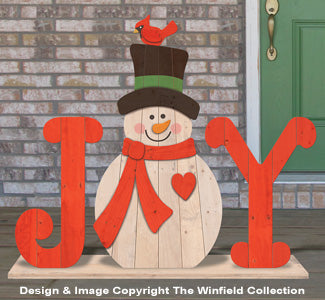 Pallet Wood Joy Snowman Woodcraft Pattern - The Winfield Collection