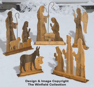 Pallet Wood Nativity Set Woodcraft Patterns (W2227, 2228 & 2229) - The Winfield Collection