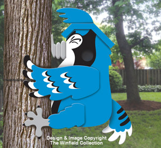 Crashed Blue Jay Birdhouse Woodcraft Pattern - The Winfield Collection