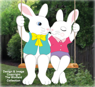 Swinging Bunny Couple Woodcraft Pattern - The Winfield Collection