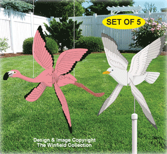 Whirling Wing Whirligigs Woodworking Pattern Set #3 - The Winfield Collection