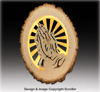 Lighted Religious Round Praying Hands - The Winfield Collection