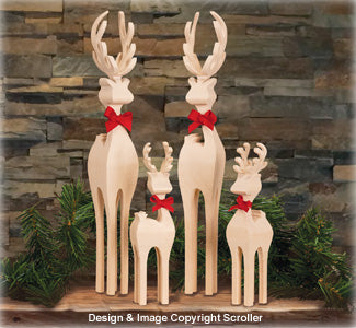 Compound Cut Deer Family - Downloadable - The Winfield Collection