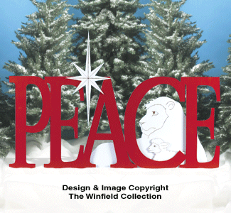 Giant Holiday Peace Woodcraft Pattern - The Winfield Collection