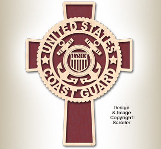 Coast Guard Honor & Faith Wall Cross Design Pattern - The Winfield Collection