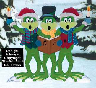 Caroling Frogs Woodcrafting Pattern