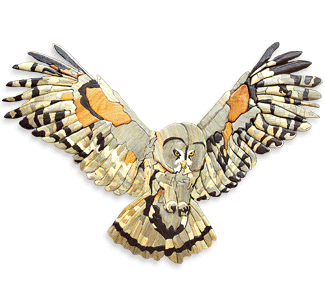 Taking Flight Owl Intarsia Design Pattern - The Winfield Collection