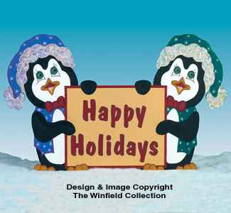 Penguin Sign Woodcrafting Pattern