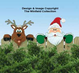 Santa's Watching Fence Peeker Woodcraft Pattern