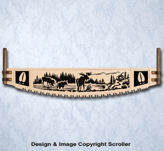 Moose Crosscut Saw Wall Art Pattern - The Winfield Collection