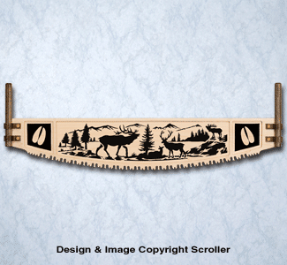 Elk Crosscut Saw Wall Art Pattern - The Winfield Collection