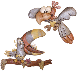 Toucan & Parrot Duo Intarsia Pattern - The Winfield Collection