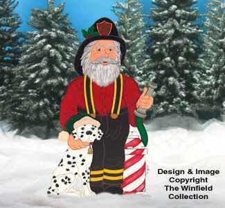 Fireman Santa Woodcraft Pattern